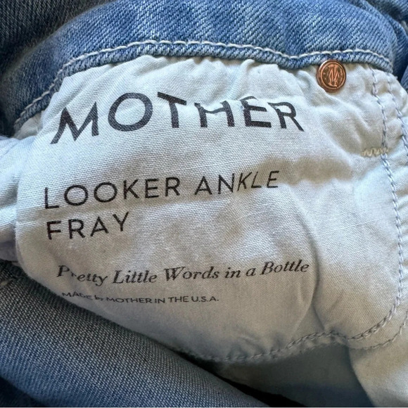 MOTHER Looker Ankle Fray in pretty little words in a bottle Size: 25 - Picture 8 of 9
